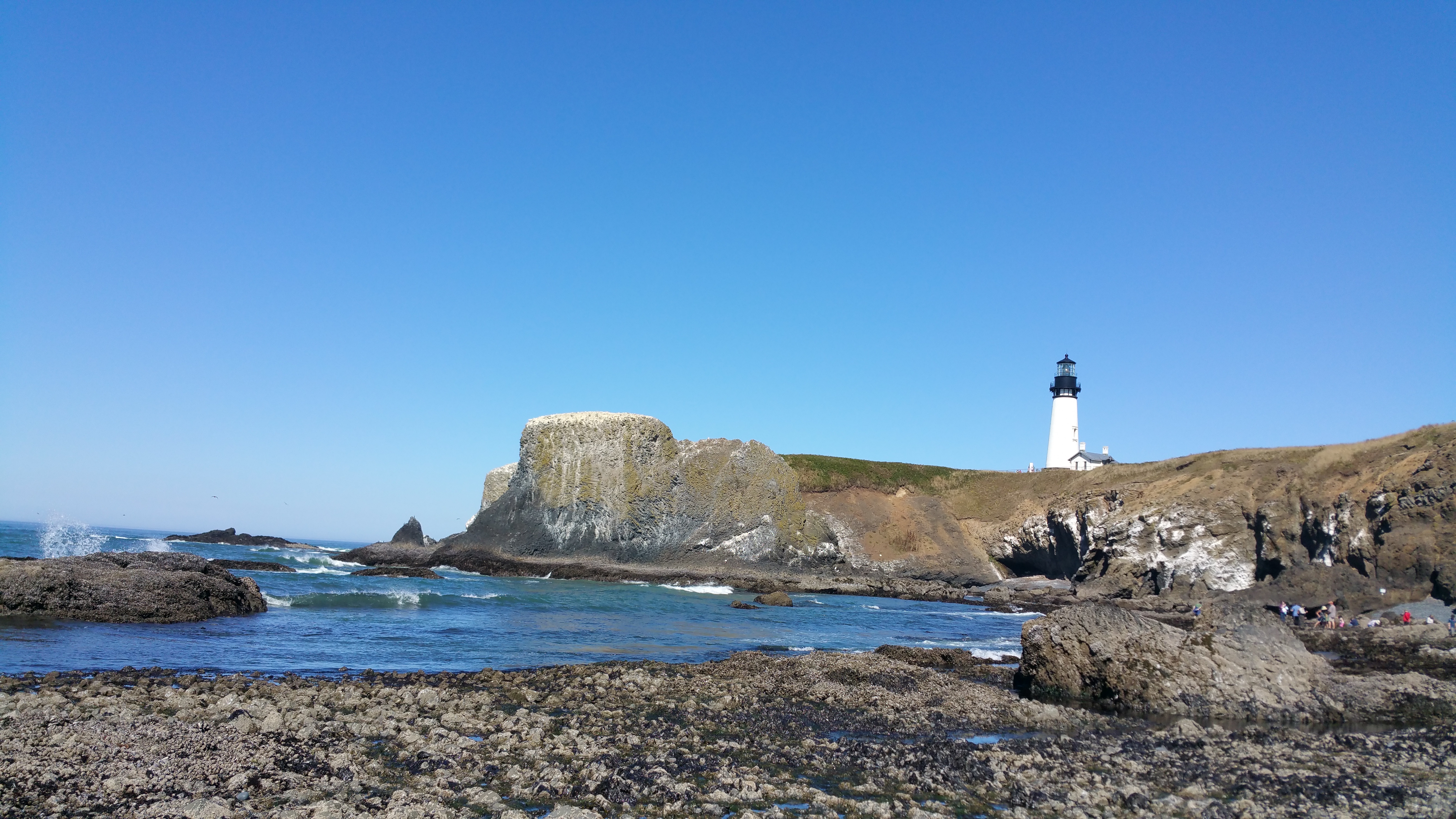 Yaquina Head Lighthouse Viewed from Cobble Beach